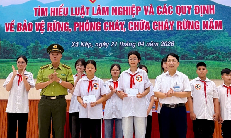   Xã Kép: Thi tìm hiểu Luật Lâm nghiệp và phòng cháy, chữa cháy rừng trong học sinh trung học cơ sở